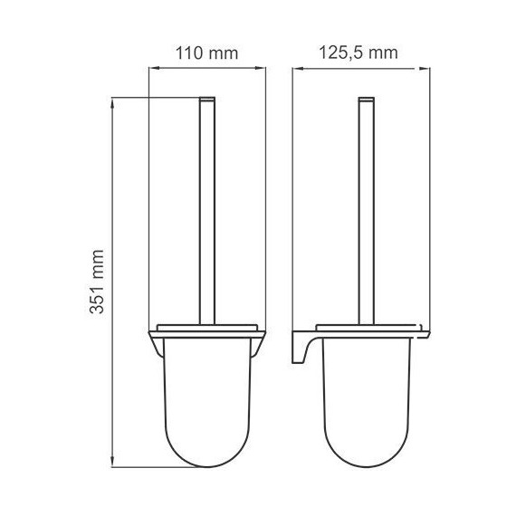 Ёршик для унитаза WasserKraft Aisch K-5927, цвет золото - фото 3