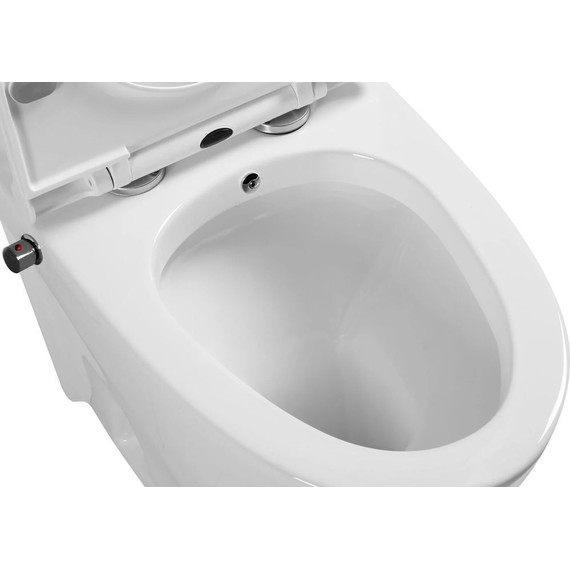 Унитаз-моноблок безободковый SantiLine SL-5012SM-BD с тонкой крышкой микролифт (с арматурой Geberit) - фото 4