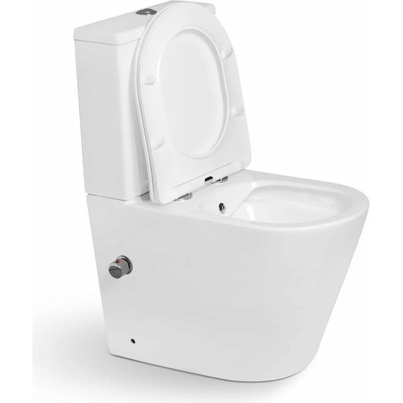 Унитаз-биде безободковый SantiLine SL-5014SM-BD с тонкой крышкой микролифт (с арматурой Geberit) - фото 3