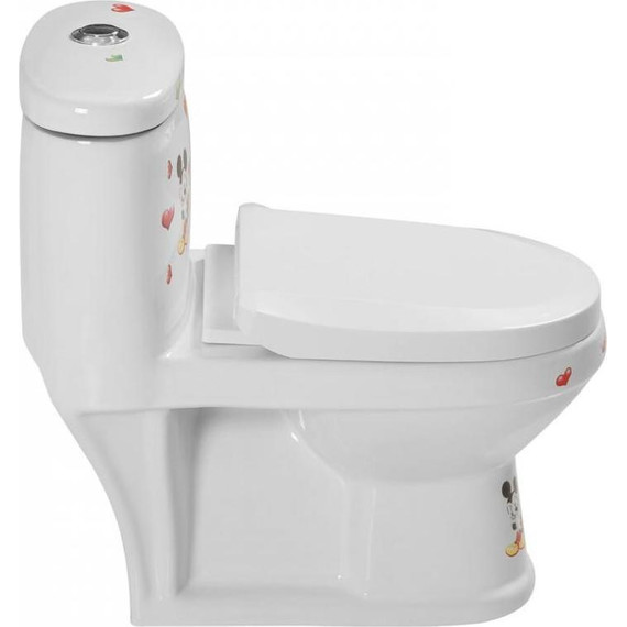 Унитаз-компакт детский SantiLine SL-5015 с крышкой микролифт, с рисунком - фото 2