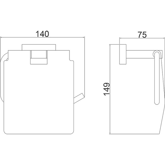 Держатель для туалетной бумаги Belz B90403, цвет вороненая сталь - фото 2