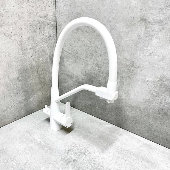 Смеситель для кухни Haiba HB76822-8, белый - фото 2