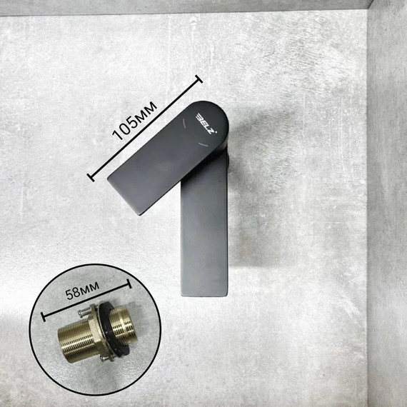 Смеситель для раковины Belz B10678-7, чёрный, Цвет производителя: чёрный - фото 3