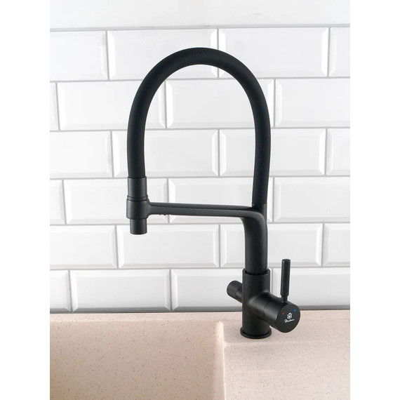 Смеситель для кухни Diadonna D49-19028BL, чёрный, Цвет производителя: чёрный - фото 2