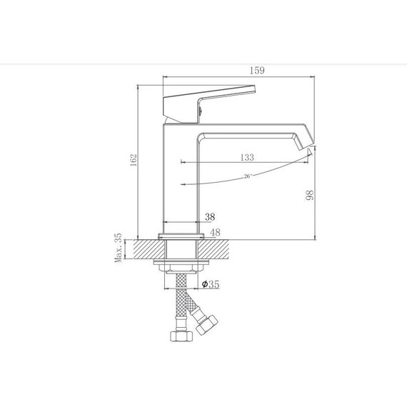 Смеситель для раковины Haiba HB10575-8, белый - фото 8