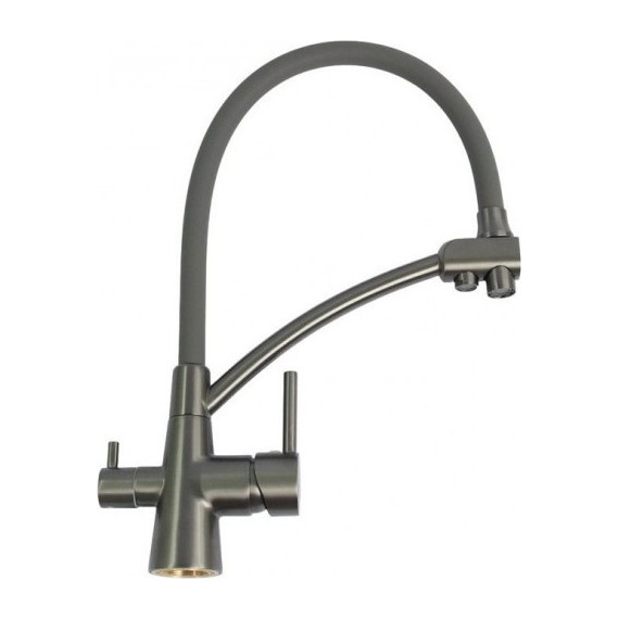 Смеситель для кухни Ledeme L4855D-12, оружейная сталь - фото 