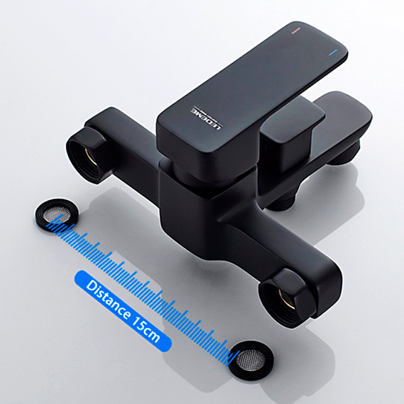 Смеситель для ванны Ledeme L3280B, чёрный - фото 5