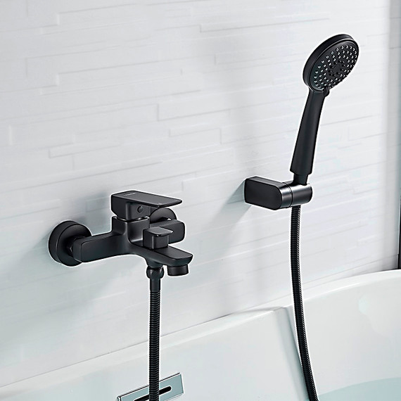 Смеситель для ванны Ledeme L3280B, чёрный - фото 12