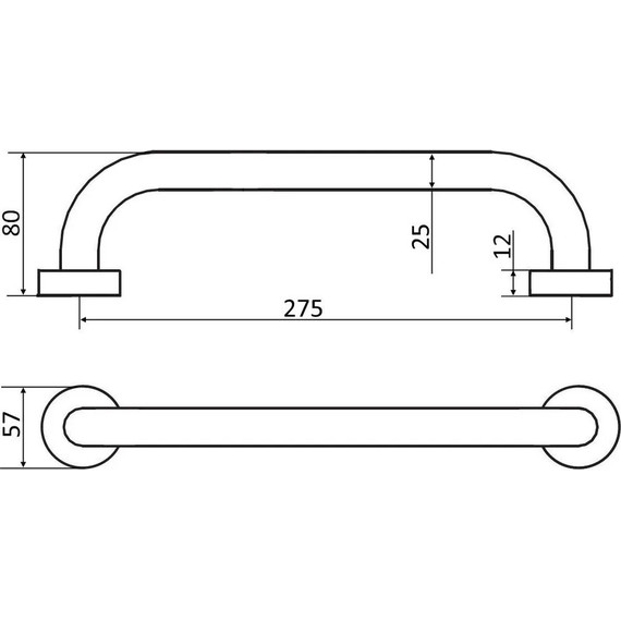 Поручень для ванны Diadonna D67-1901BL, цвет чёрный - фото 2