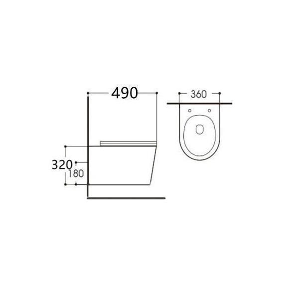 Инсталляция с подвесным унитазом комплект: Grohe Rapid SL 38772001+38732A00 с подвесным безободковым унитазом Aquatek Вега AQ1904-00 сиденье микролифт, крепление, кнопка смыва графит глянцевый, Цвет производителя: графит глянцевый - фото 10