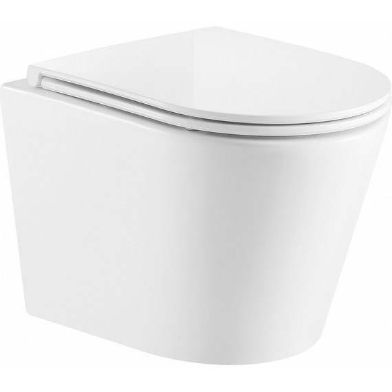 Инсталляция с подвесным унитазом комплект: Grohe Rapid SL 38772001+38732WM0 с подвесным безободковым унитазом Azario Fonti AZ-402W сиденье микролифт, крепление, кнопка смыва белый матовый, Цвет производителя: белый матовый - фото 3