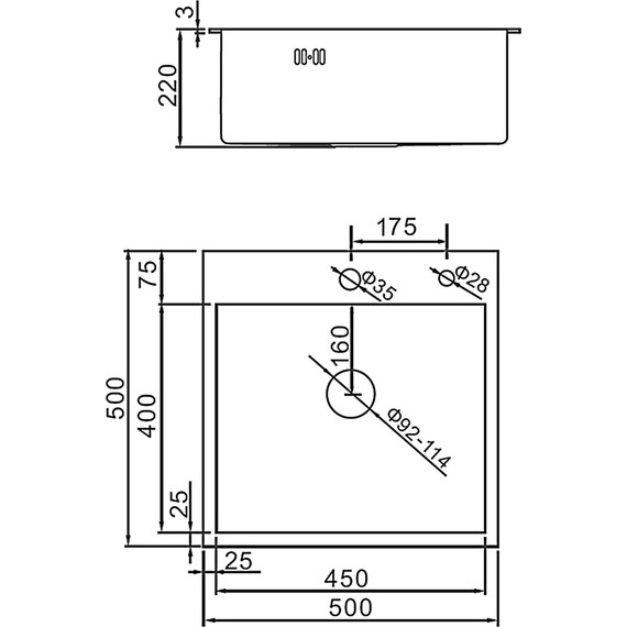 Кухонная мойка Gerhans K35050BD, графит, Цвет производителя: графит - фото 2