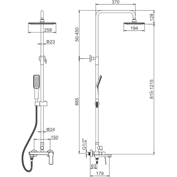 Душевая стойка Ledeme L2414 - фото 2