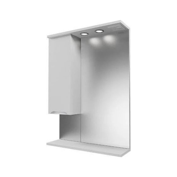 Комплект мебели Mirsant Soho quadro 60 см, белый (тумба + зеркало) - фото 7