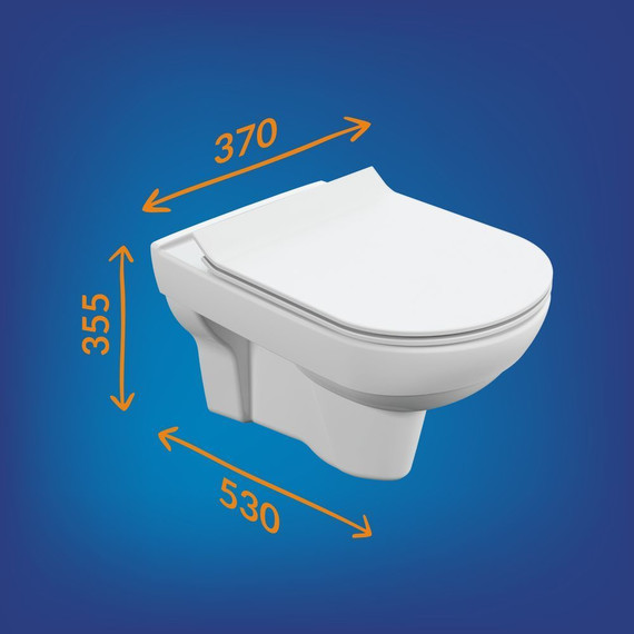 Инсталляция с подвесным унитазом Cersanit City Co Dpl Eo Slim A64121 (кнопка Estetica хром глянцевый) - фото 17