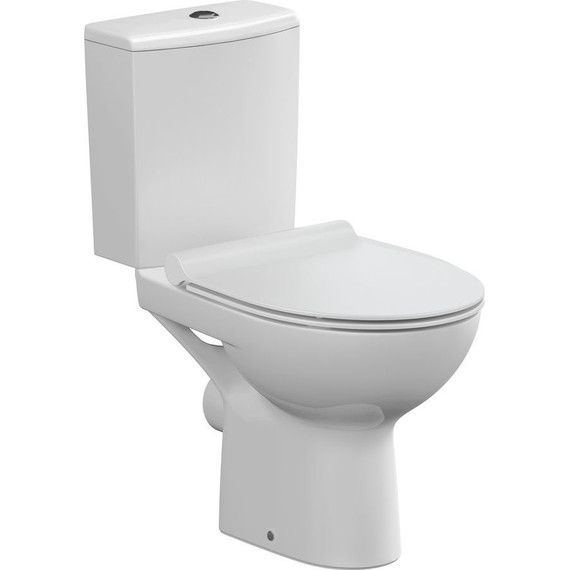 Унитаз-компакт безободковый Cersanit Nature Clean ON 011 3/5 DPL EO Slim A65410 с крышкой микролифт - фото 