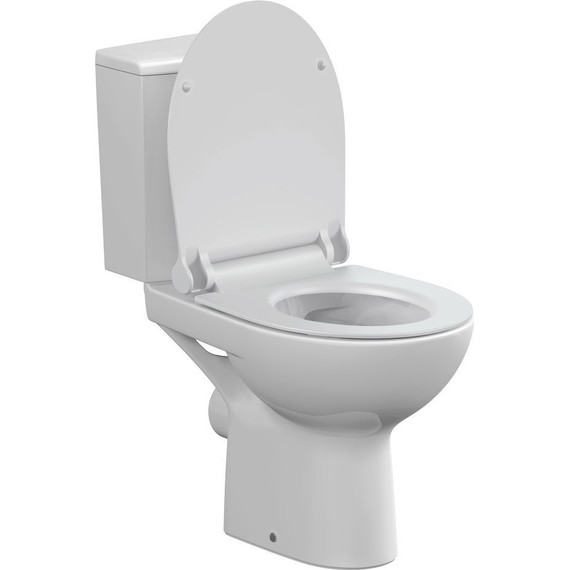 Унитаз-компакт безободковый Cersanit Nature Clean ON 011 3/5 DPL EO Slim A65410 с крышкой микролифт - фото 6