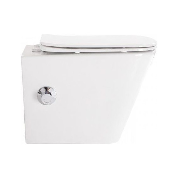 Инсталляция с подвесным унитазом комплект: Grohe Rapid SL 38772001+38732A00 с подвесным безободковым унитазом-биде BelBagno Due BB3103CHR-BS/SC сиденье микролифт, крепление, кнопка смыва графит глянцевый, Цвет производителя: графит глянцевый - фото 9