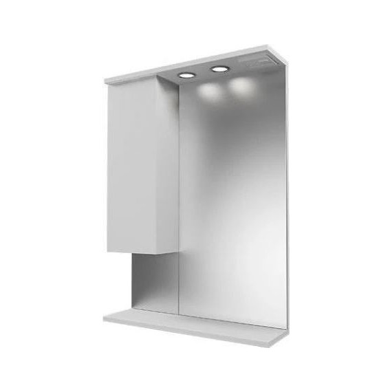 Комплект мебели Mirsant Next 60 см (раковина Next 60), белый (тумба + зеркало + пенал) - фото 7