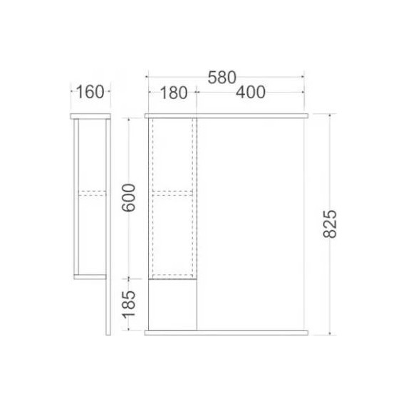 Комплект мебели Mirsant Next 60 см (раковина Next 60), белый (тумба + зеркало) - фото 9