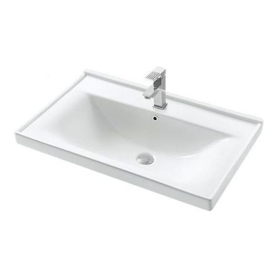 Комплект мебели Mirsant Soho Quadro 80/2 см c доводчиком (тумба + зеркало) - фото 3