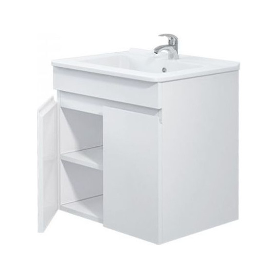 Комплект мебели Mirsant Next 60 см (раковина Next 60), белый (тумба + зеркало) - фото 4