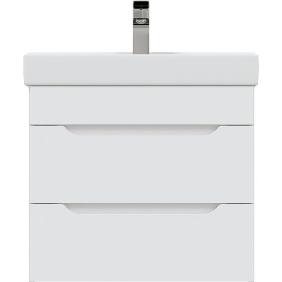 Комплект мебели Mirsant Soho Quadro 60/2 см c доводчиком (тумба + зеркало + пенал) - фото 5