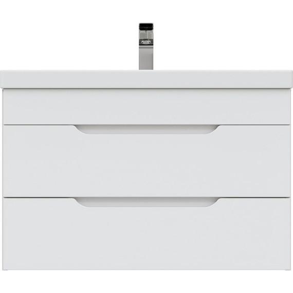 Комплект мебели Mirsant Soho Quadro 80/2 см c доводчиком (тумба + зеркало) - фото 4