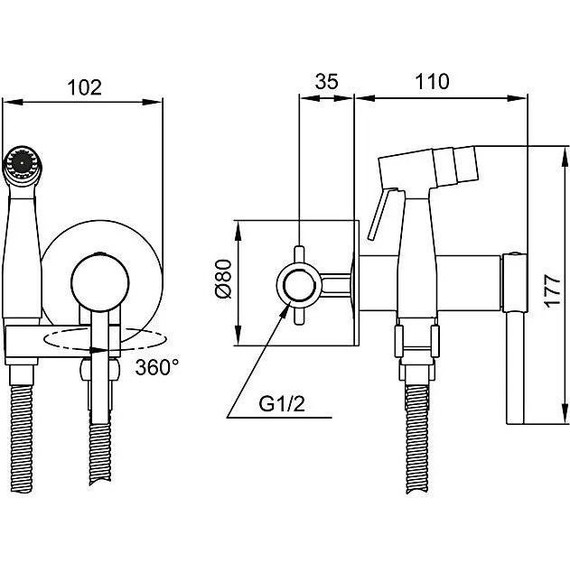 Набор для гигиенического душа Gappo G7206 (со скрытой частью) - фото 2