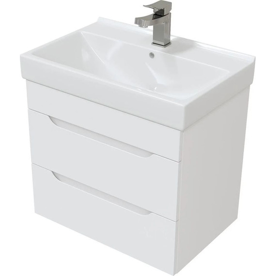 Комплект мебели Mirsant Soho Quadro 60 см (тумба + зеркало) - фото 3