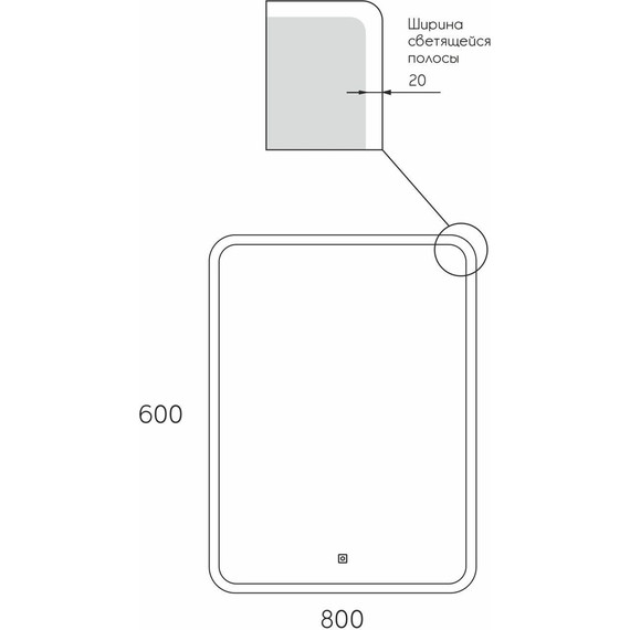 Комплект мебели Mirsant Soho Quadro 60 см (тумба + зеркало + пенал) - фото 15