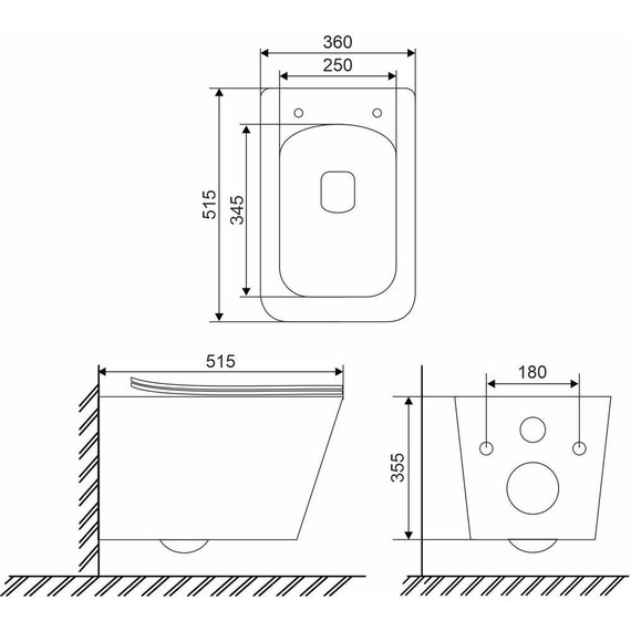 Инсталляция с подвесным унитазом комплект: Grohe Rapid SL 38772001 с подвесным унитазом Sole Cube pro сиденье микролифт, крепление, кнопка смыва хром - фото 11