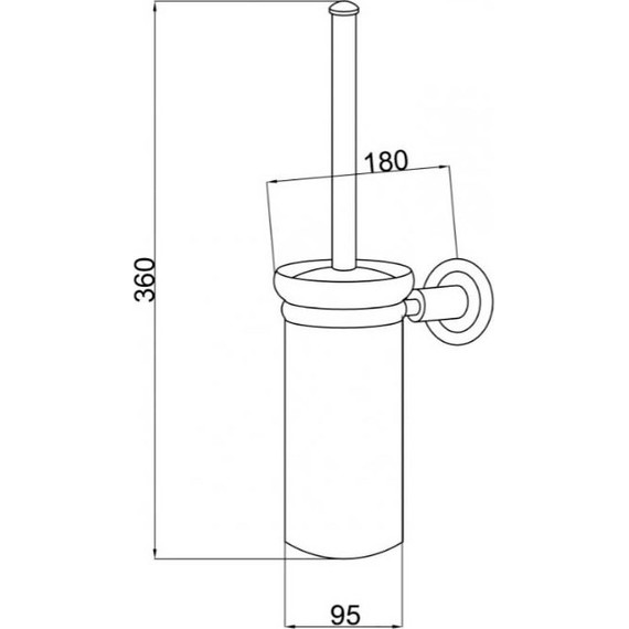 Ёршик для унитаза Boheme Murano 10913-CH-G, золото, Цвет производителя: золото - фото 2