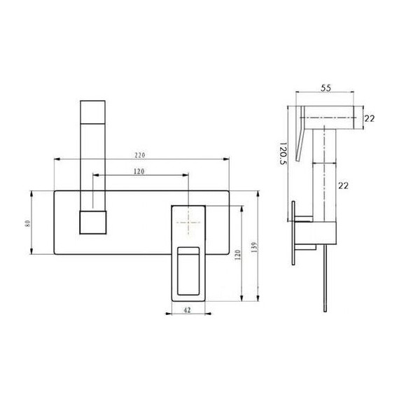 Набор для гигиенического душа Boheme Q 147-BUW, black blue, Цвет производителя: чёрный, синий - фото 3