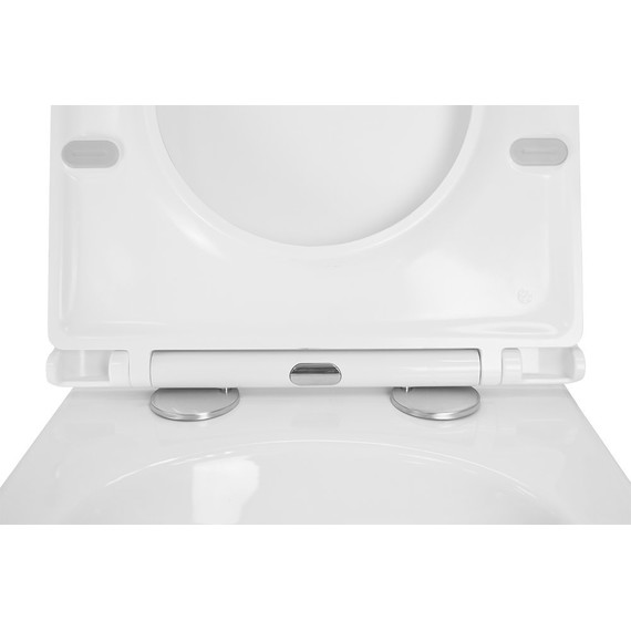 Инсталляция с подвесным унитазом комплект: Grohe Rapid SL 38772001 с подвесным безободковым унитазом Azario Grado AZ-0046 сиденье микролифт, крепление, кнопка смыва хром + набор для гигиенического душа Haiba HB5511 - фото 8