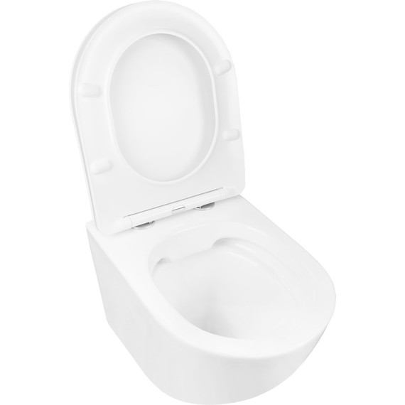 Унитаз подвесной безободковый Azario Grado AZ-0046 SP с крышкой микролифт, Цвет производителя: белый - фото 3