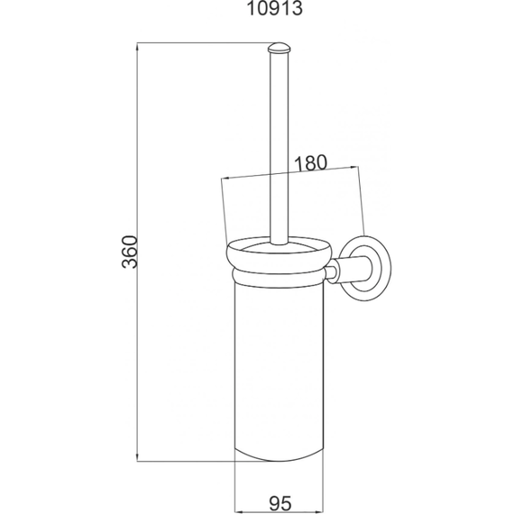 Ёршик для унитаза Boheme Murano 10913-CH-CR, chrome, Цвет производителя: chrome - фото 2