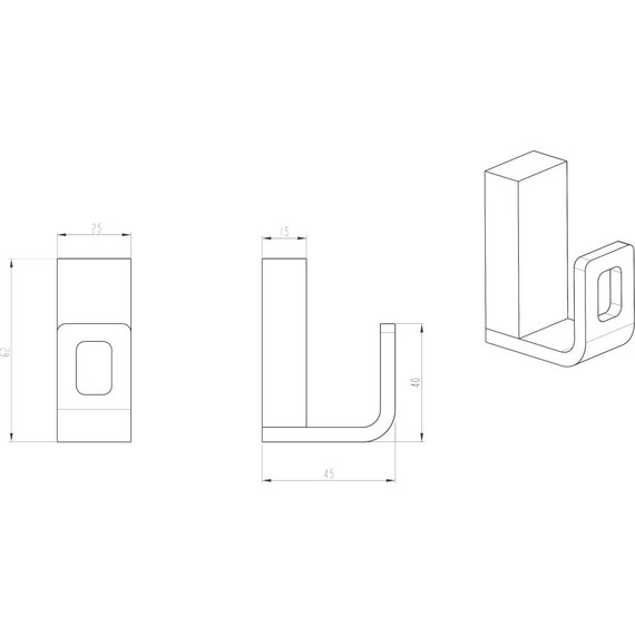 Крючок Boheme Q 10946-B-UW, чёрный, Цвет производителя: чёрный - фото 2