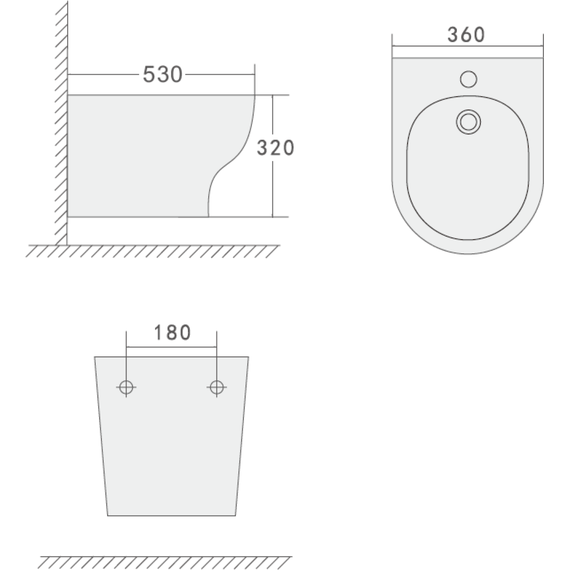 Биде подвесное Boheme Fiore 978-BIDET-B, чёрный матовый - фото 2