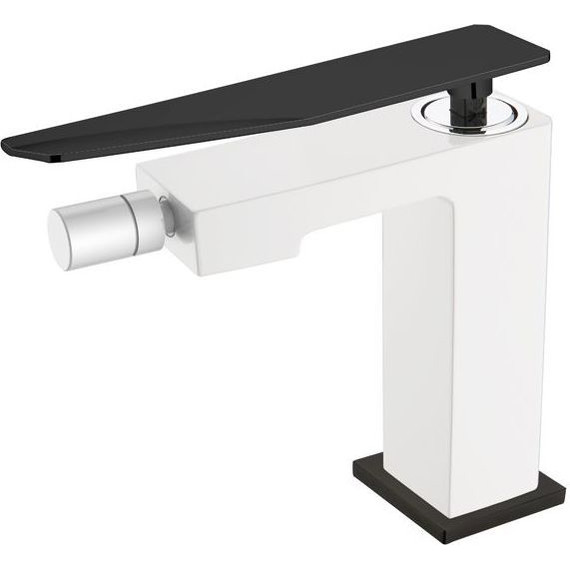 Смеситель для биде Boheme Q 146-WB.2, white black - фото 