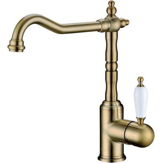 Смеситель для кухни Boheme Medici Ripresa Crystal 101-BSW, бронза - фото 