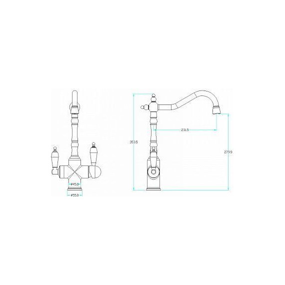 Смеситель для кухни Boheme Tradizionale Cromo 113-CRST, chrome - фото 2