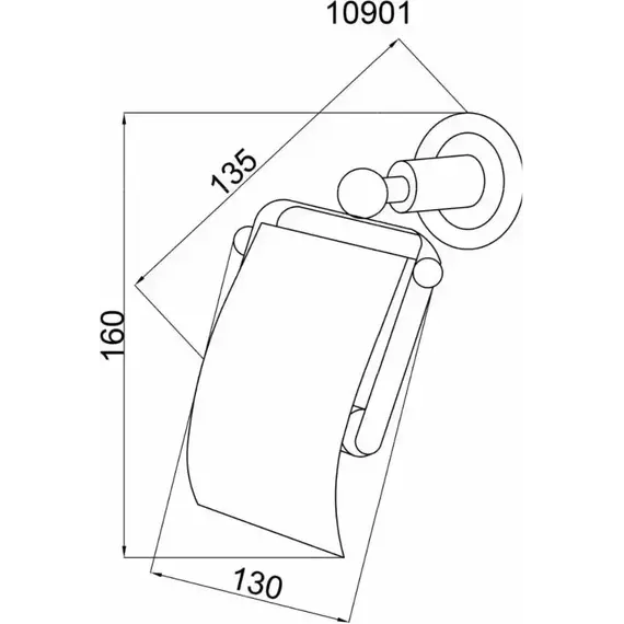 Держатель для туалетной бумаги Boheme Murano Crome 10901-GR-CR, chrome - фото 2
