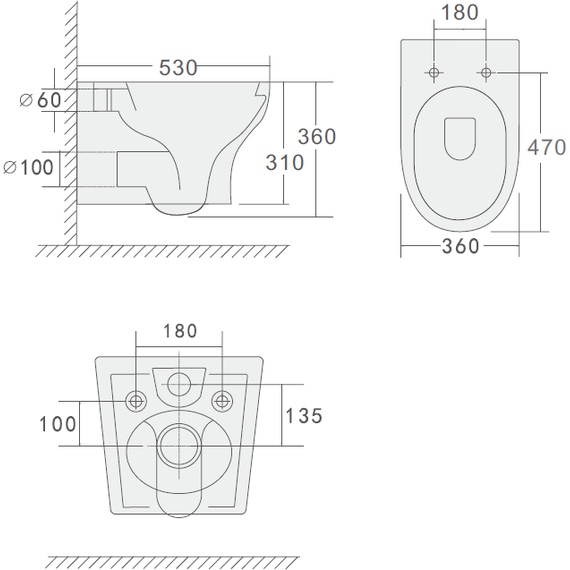 Унитаз подвесной Boheme Fiore  978-SET-MW с крышкой микролифт - фото 6