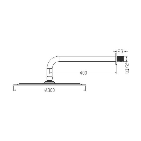 Верхний душ Boheme Uno 300x300 мм 422-CR, chrome - фото 3