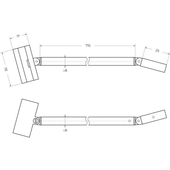 Шторка для ванны Cezares LIBERTA-V-1-TB-80/155-C-NERO 80 см (стекло 8 мм) чёрный матовый/прозрачное - фото 6