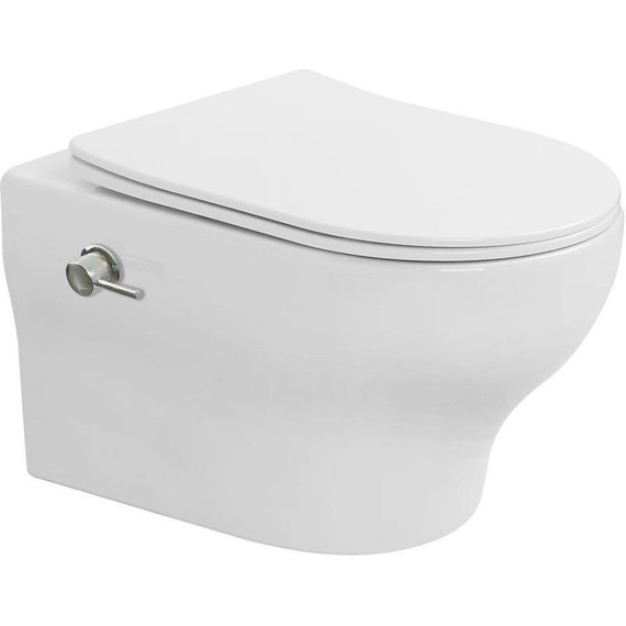 Унитаз-биде подвесной Boheme Fiore 978-SET-2-W с крышкой микролифт, Цвет производителя: белый - фото 