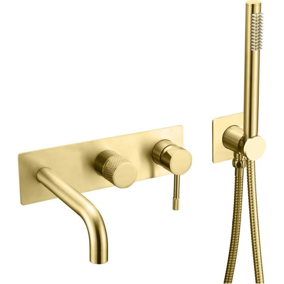 Смеситель для ванны Boheme UNO 464-3-G, золото - фото 