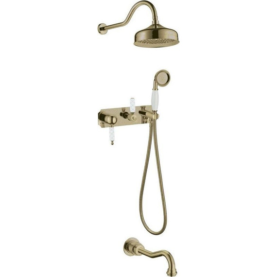 Душевая система для ванны Boheme Medici Ripresa 308-MR-W, белый - фото 