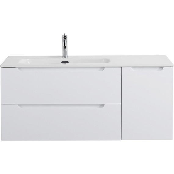 Тумба подвесная с раковиной BelBagno ETNA-1200-2C-1A-SO-BL-L 120 см (раковина BB1200ETL-L) Bianco Lucido, Цвет фасада: Bianco Lucido - фото 